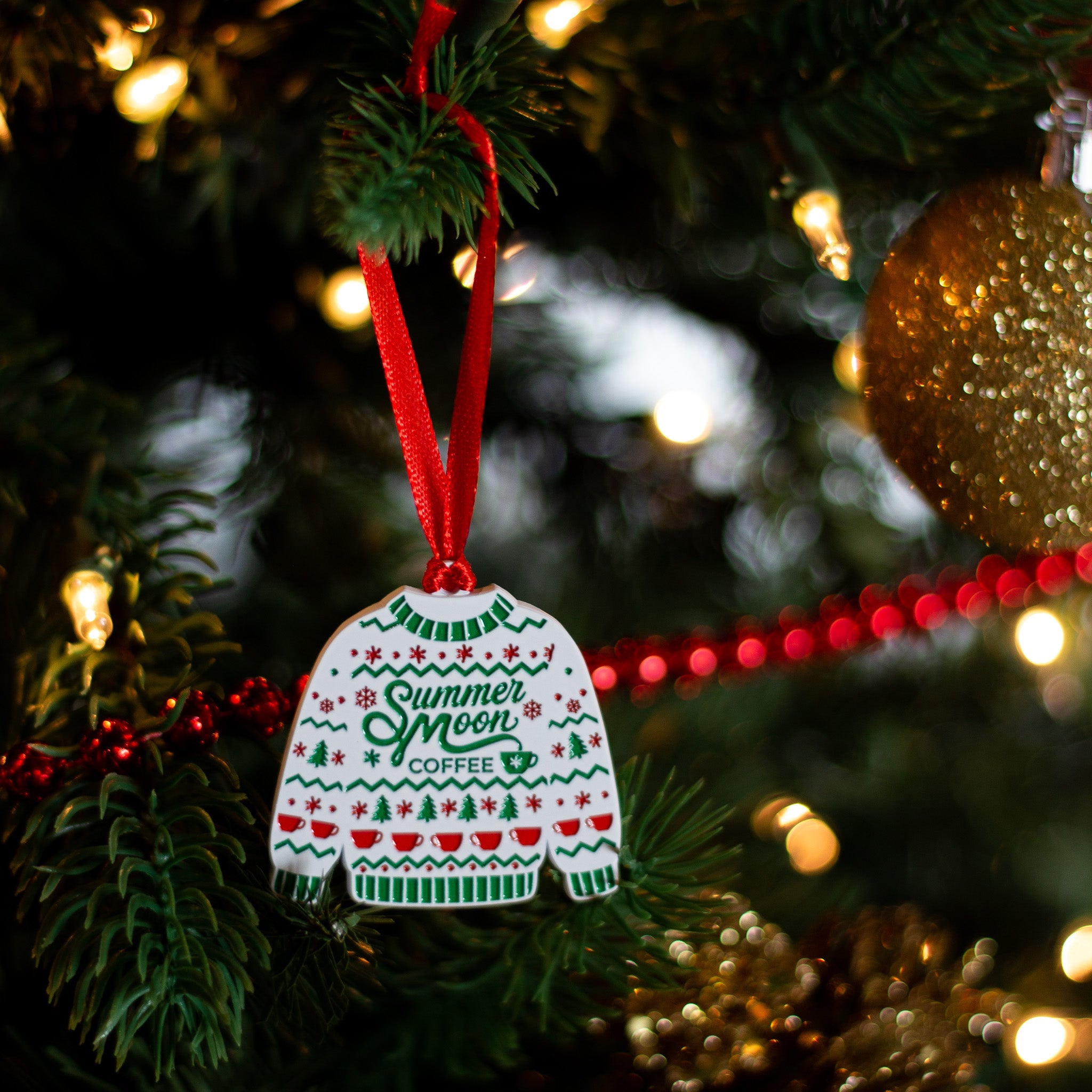 Summer Moon Christmas Sweater Ornament