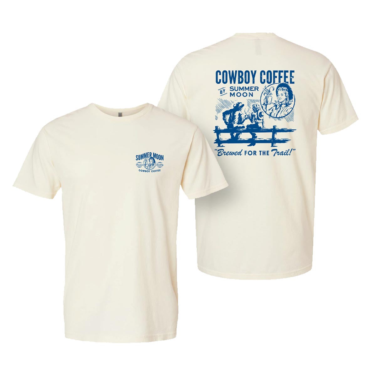 Cowboy Coffee Tee - Washed Natural